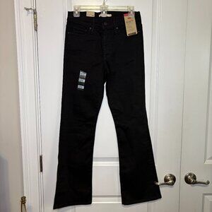 NWT Women's Size 6 Short Levi's Black Shaping Bootcut Jeans